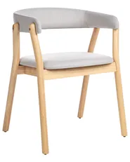 Set of 2 Dining Chairs MYLO Fabric Light Brown/ Grey_949193
