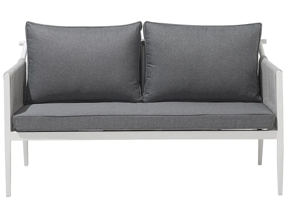 Garden Lounge Set with Table 4 Seater LATINA Metal Grey_702647