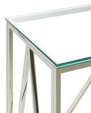Konsolbord WESO Härdat glas Silver_824978