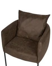 Armchair MALMOS Faux Leather Dark Brown_931348