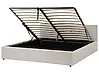 Ottoman Bed LAURESSES Fabric Taupe 180 x 200 cm (EU Super King)