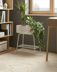 Plant Stand LINNAEA 60 cm Metal White_1064757