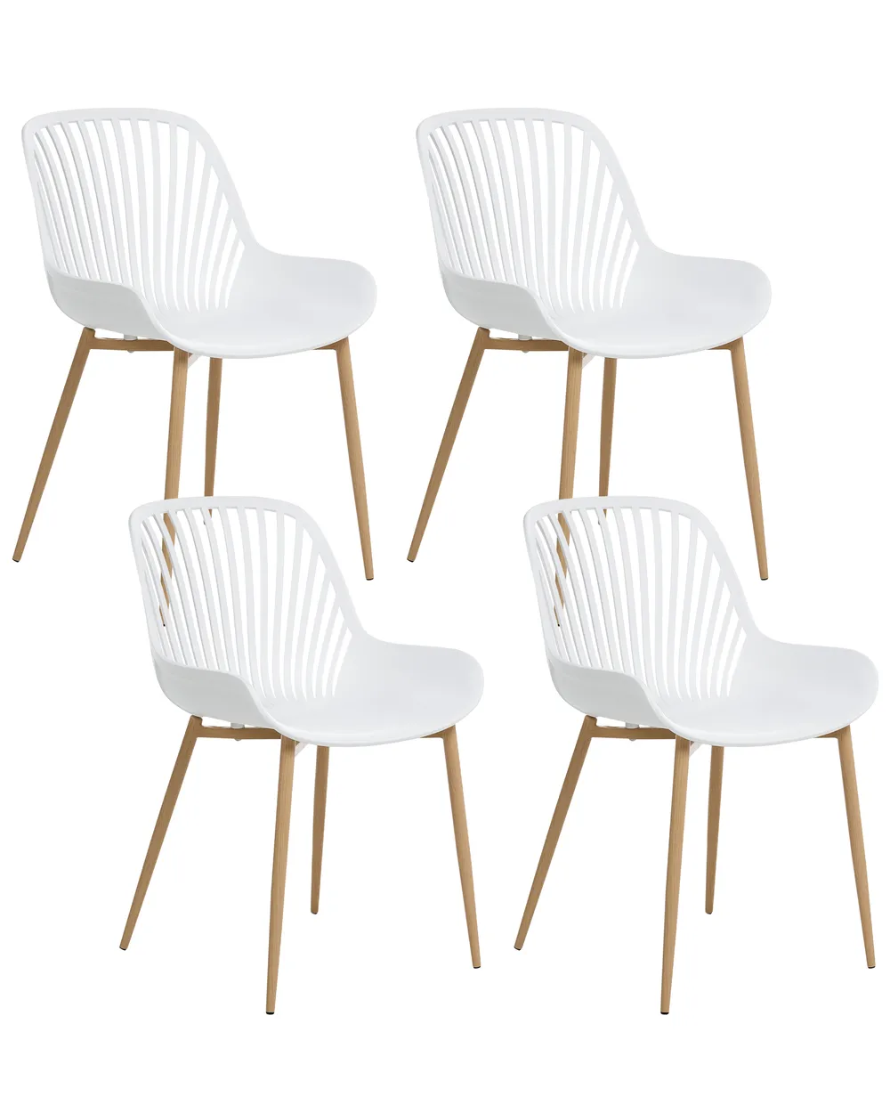 Set of 4 Dining Chairs KLEVE White