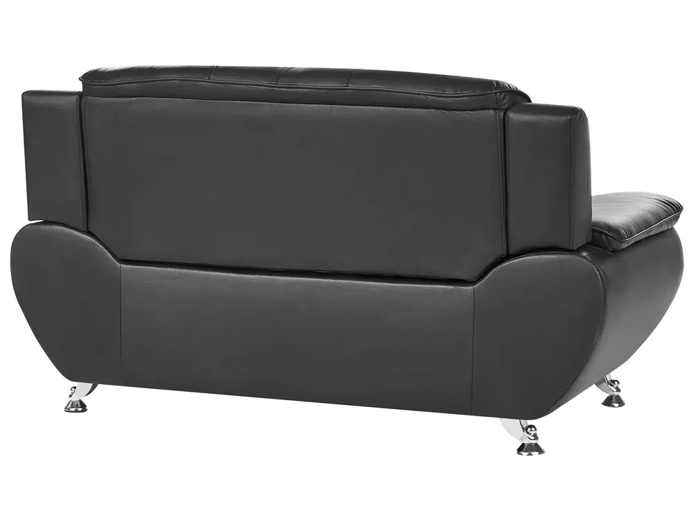 Soffa 2-sits LEIRA Konstläder Svart_1058528