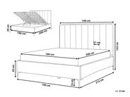 Ottoman Bed SEZANNE Boucle Off-White 180 x 200 cm (EU Super King)_939811
