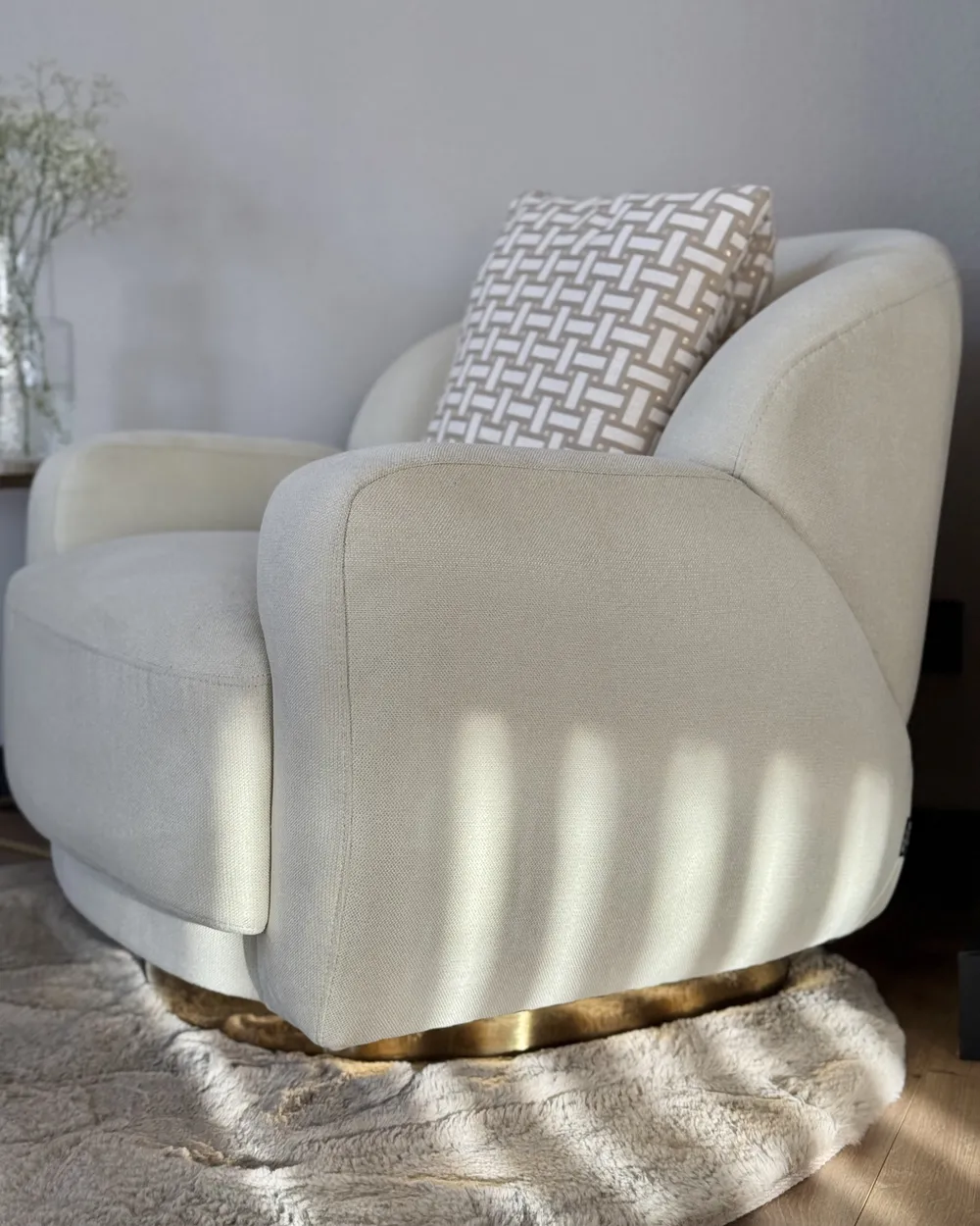 Nojatuoli LEJRE Kangas Vaaleanbeige_973718
