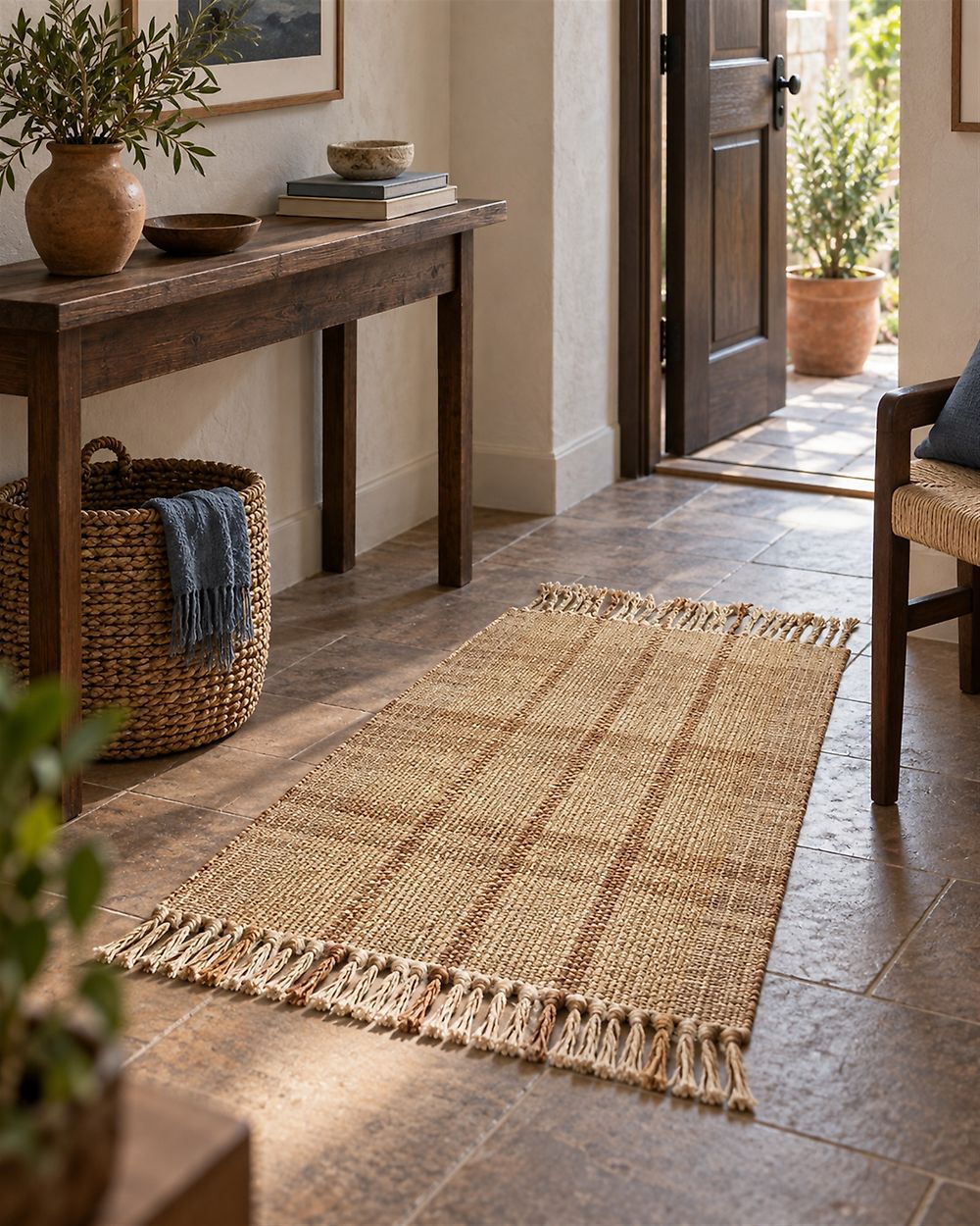 Teppe KARKIN Beige 80 x 150 cm Jute