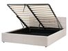 Seng med oppbevaring LAURESSES Lys beige 160 x 200 cm