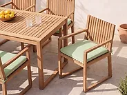 Set of 8 Garden Chair Cushions SASSARI PREMIUM 46 x 46 cm Light Green_1184097
