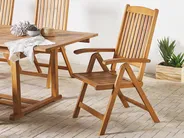 Garden Dining Set 6 Seater JAVA Acacia Wood Light Brown_802485