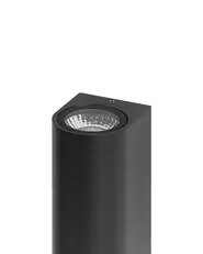 Set med 2 LED-vägglampor för utomhusbruk LAZARO Svart_1105427