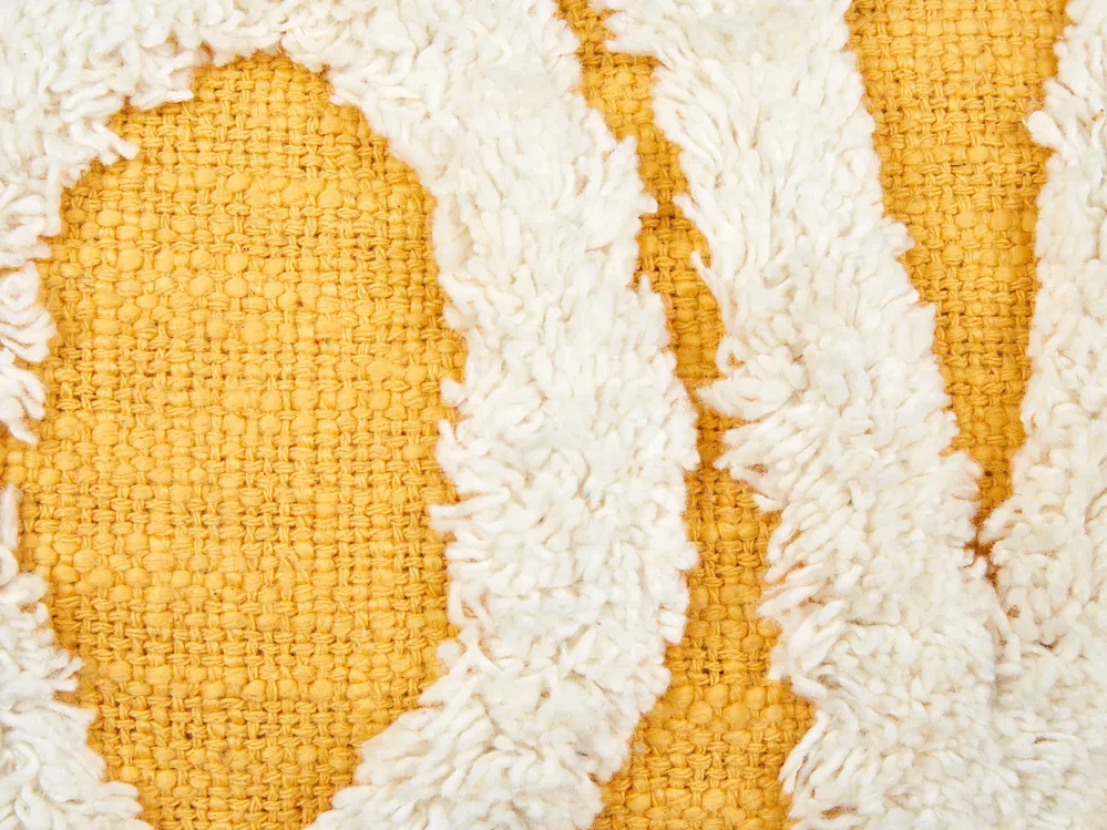 Set of 2 Decorative Cushions LOVE Cotton 30 x 50 cm Yellow_913221