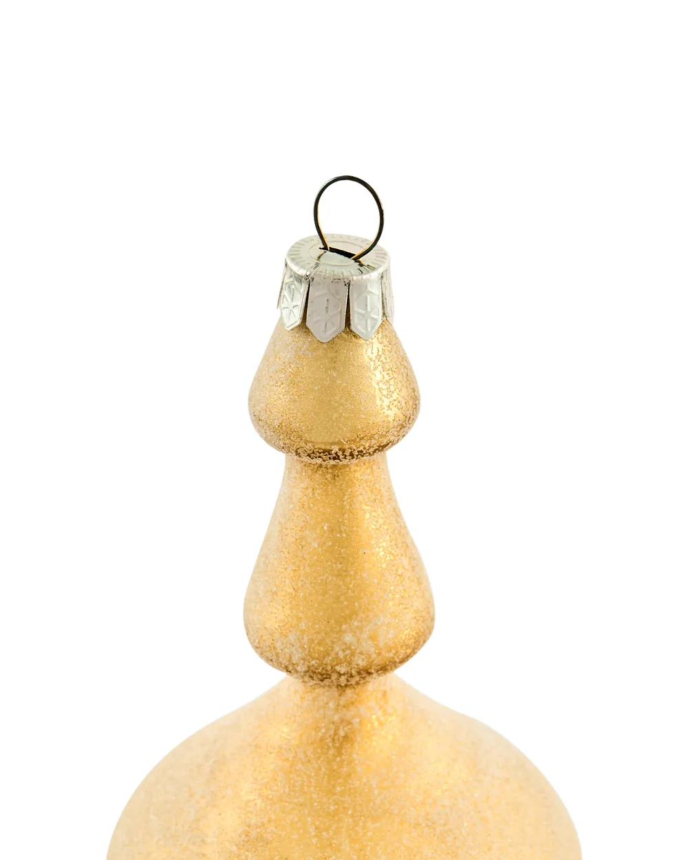 Set of 25 Baubles ICICLE Glass Transparent/ Gold_1062098