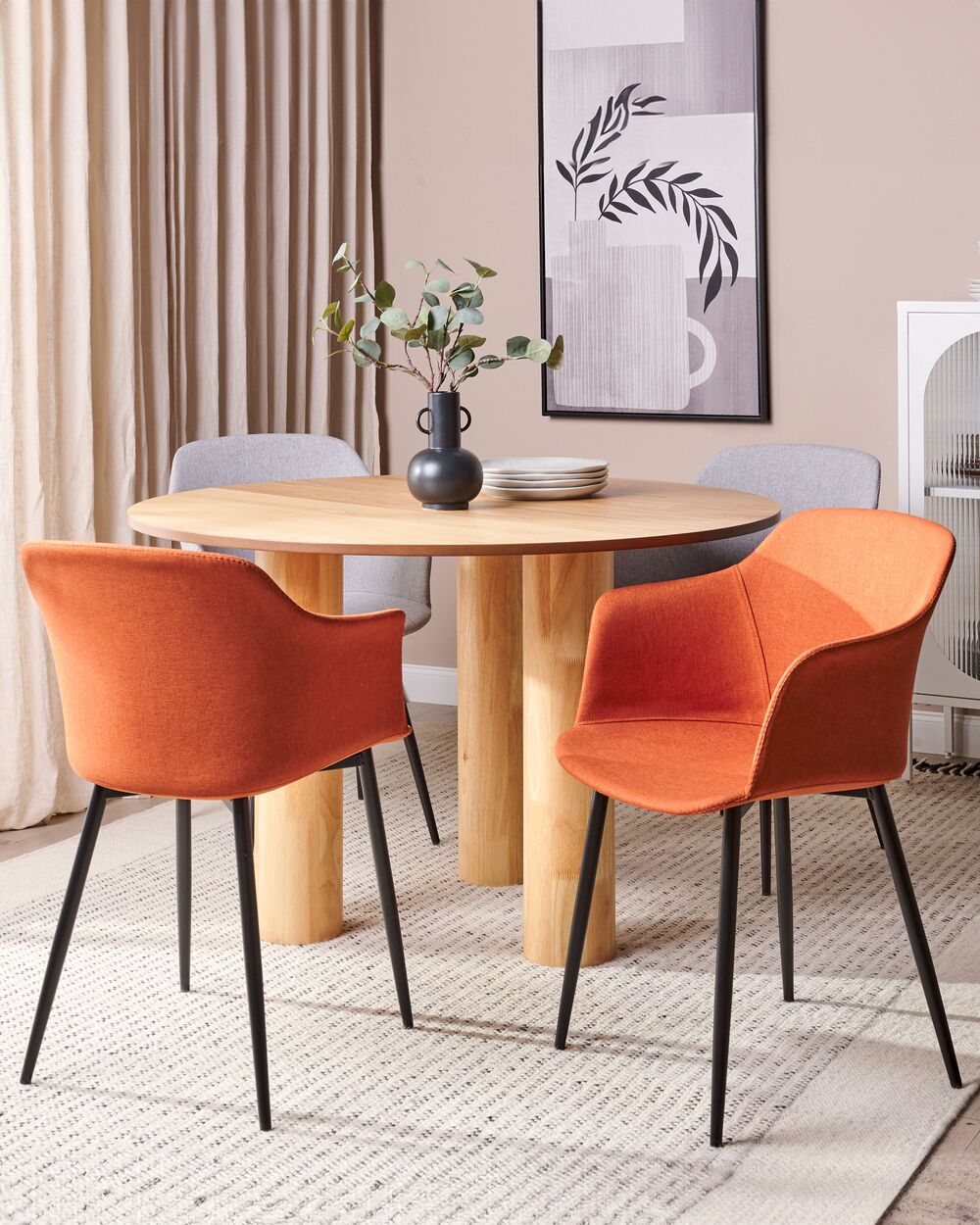 Set of 2 Dining Chairs ELIM Orange