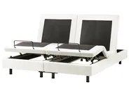 Adjustable Bed without Headboard Boucle DUKE 180 x 200 cm (EU Super King) Off-White_1011478
