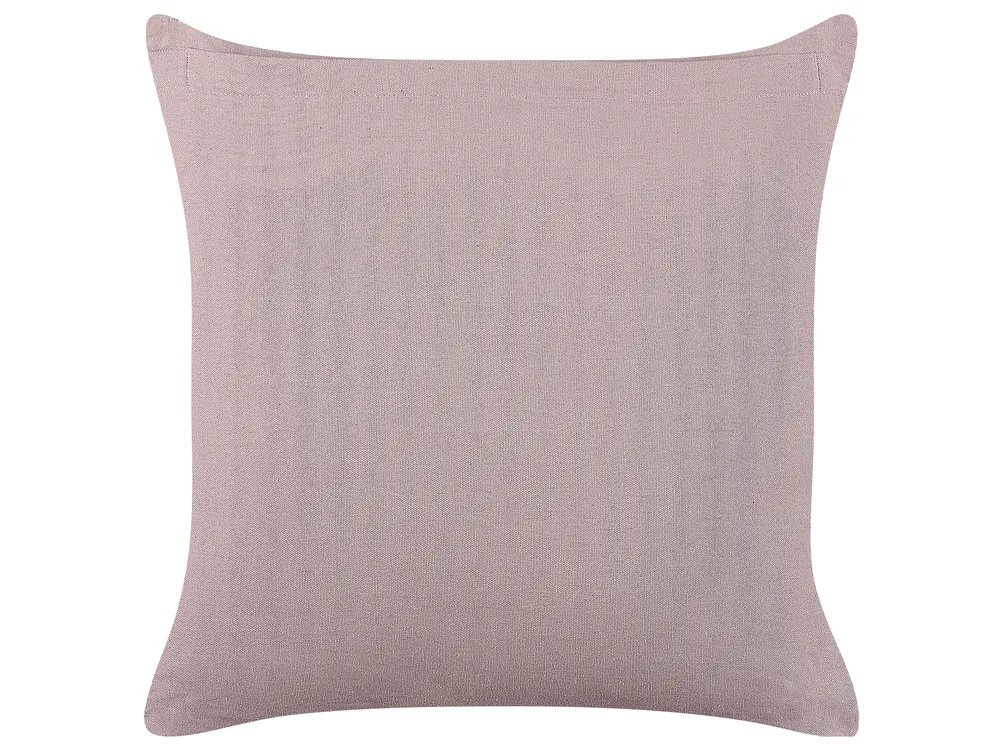 Koristetyynysetti 2 kpl SILYBUM 45 x 45 cm Sametti Vaaleanpunainen Geometrinen kuvio_838363