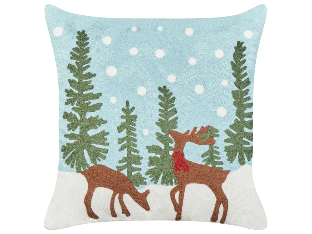 Koristetyynysetti 2 kpl PEPPERMINT Puuvilla 45 x 45 cm Vaaleansininen_946871