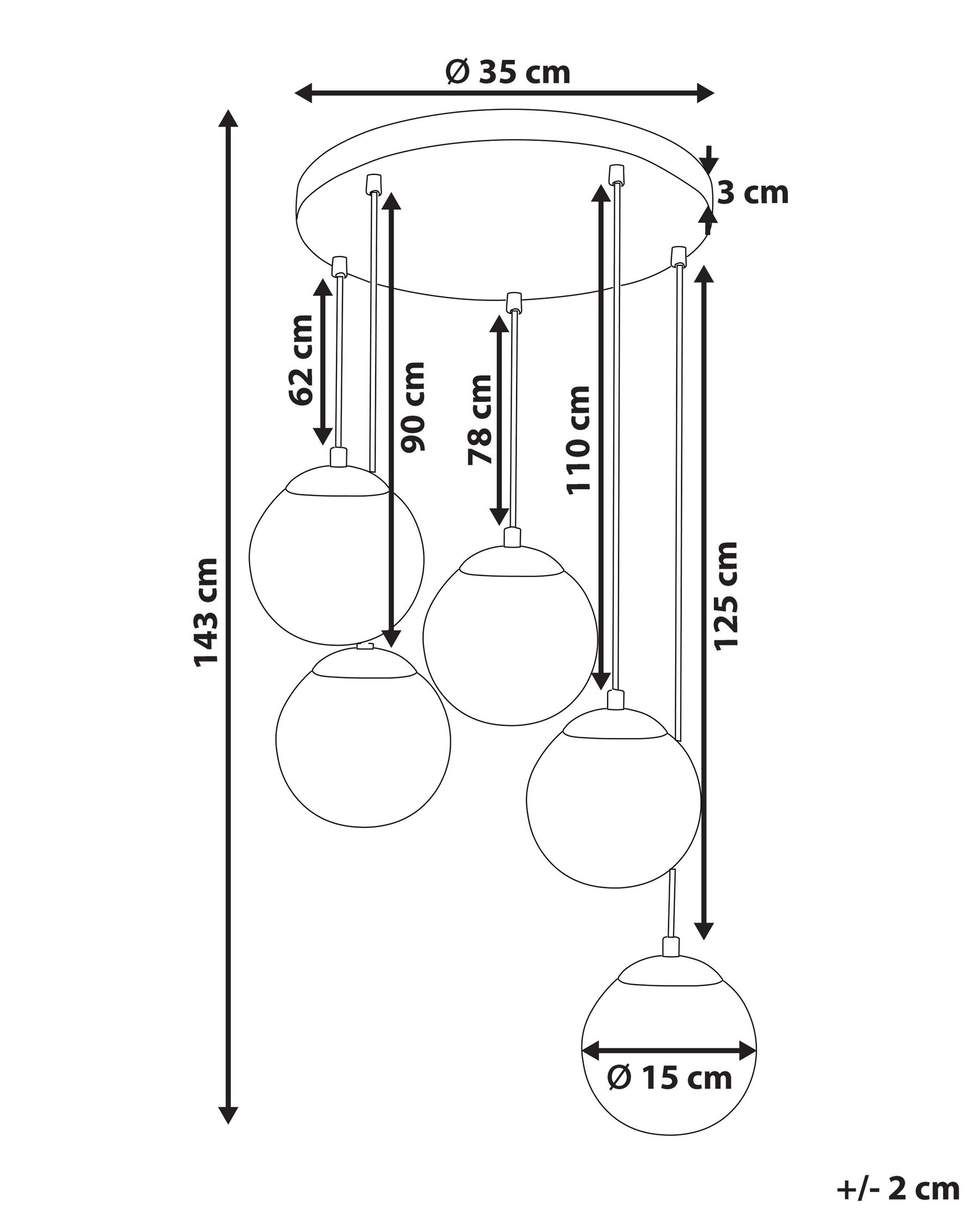 Pendant Lamp NOEL Glass Black_884301