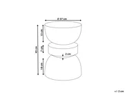 Side Table FALIRO 37 cm 37 cm Terrazzo Effect Off-White_1043473