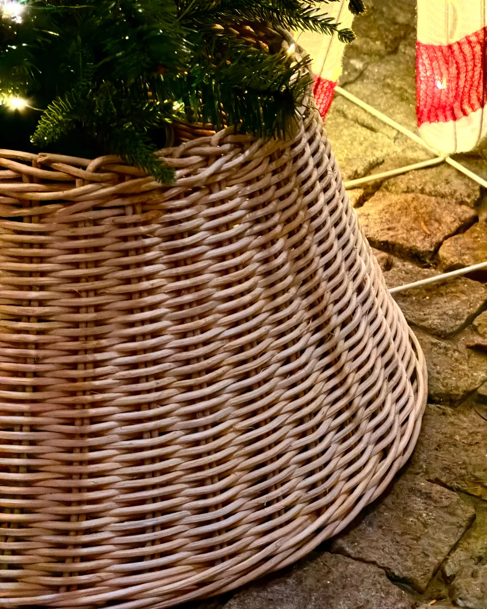 Christmas Tree Collar FLOCON 47 cm Rattan Light Brown_1034794