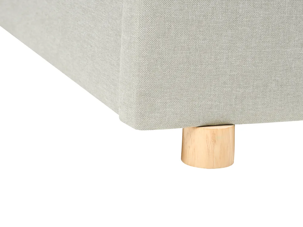 Bed with Storage Drawers SOUTRIN Fabric Beige 160 x 200 cm (EU King Size)_993431