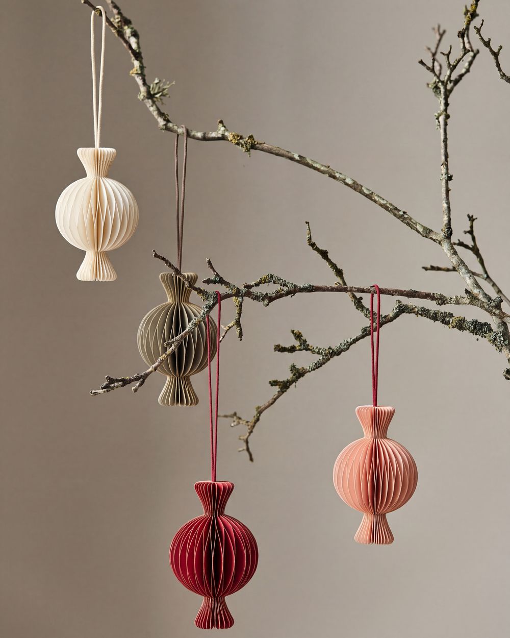 Set of 16 Christmas Tree Ornaments RAUMA Paper Multicolour