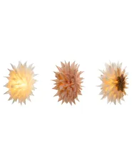 Set of 3 Hanging Decorations LED FORSAN 41 cm Star Multicolour_1031745