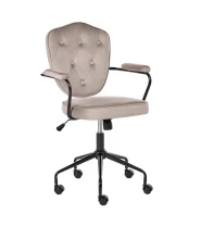 Skrivbordsstol VELISSE Sammet Taupe_1062745