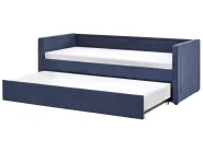 Trundle Bed Corduroy MIMIZAN 90 x 200 cm (EU Single) Navy Blue_1118353