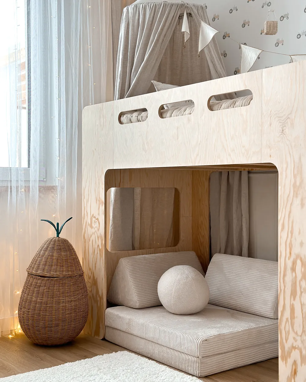 Kids Basket Pear VAGSOY Rattan Natural_900303