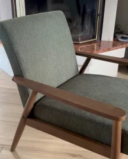 Armchair ESRUM Fabric Dark Brown/ Green_1046061