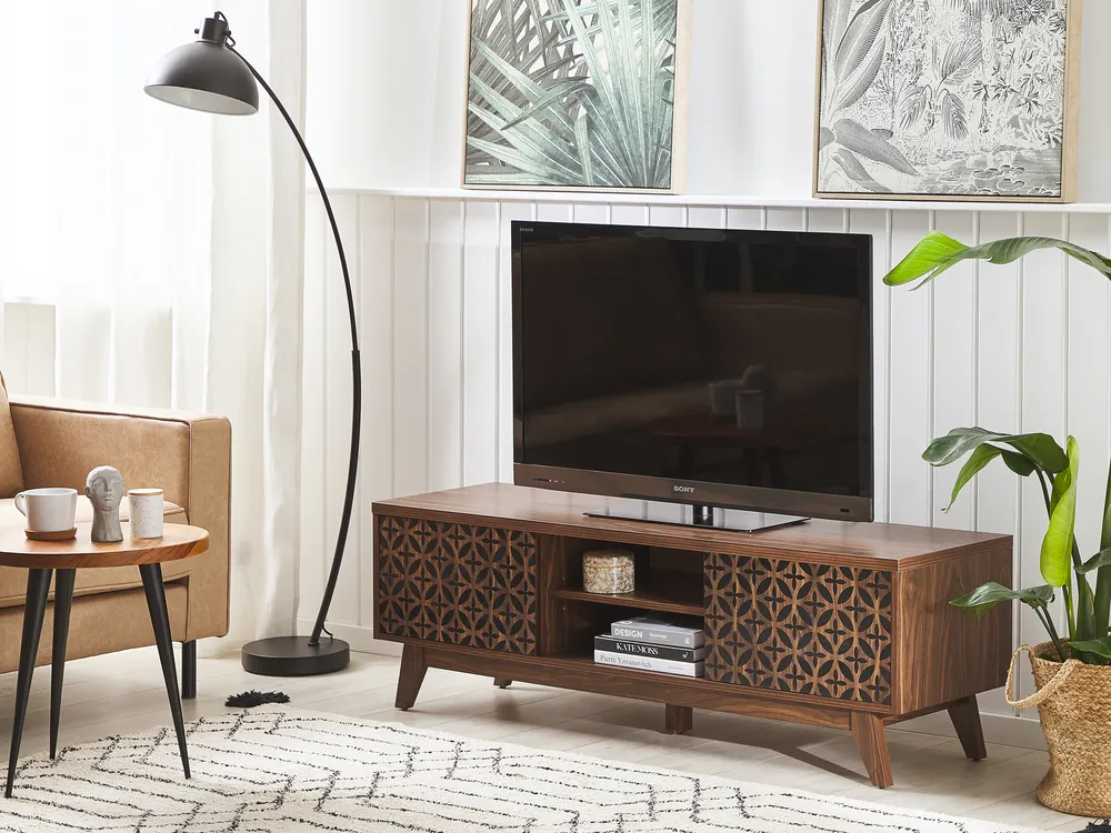 TV Stand PRESCOT Dark Brown