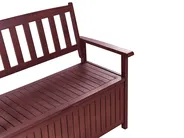 Trädgårdsbänk SOVANA 120 cm med förvaring Akaciaträ Mörkröd_883990