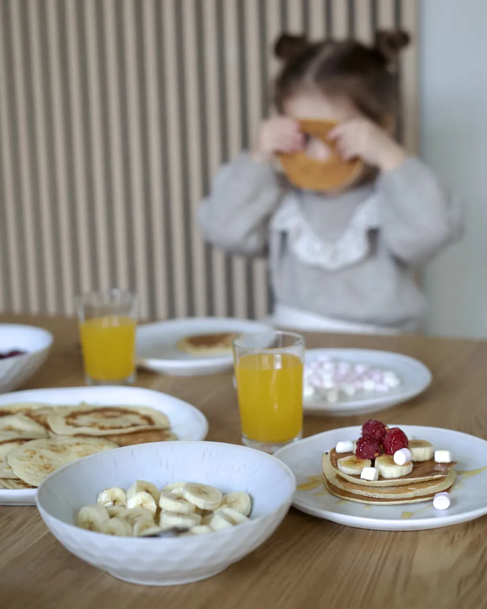 Set med 4 djupa tallrikar SESAME Stengods Ljusgrå_973779