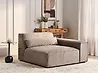 Corner Seat HELLNAR Fabric Light Brown Left Hand