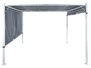 Gazebo LED PARGA 310 cm 310 cm Metal Grey_900886