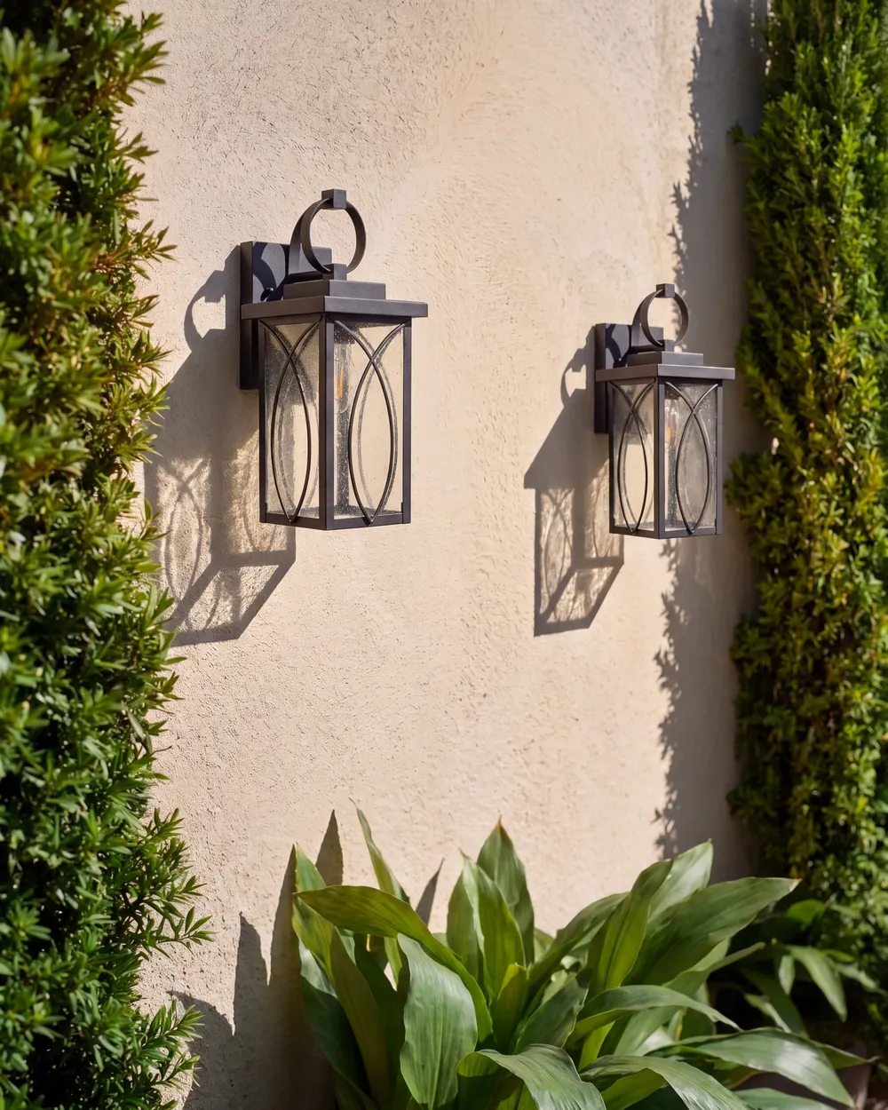 Set of 2 Outdoor Wall Lights BUZAU Black_1102695