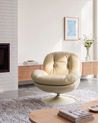 Swivel Armchair NOLVIK Faux Leather Beige