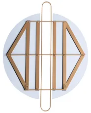 Wall Mirror ATTIN 52 cm 65 cm Gold_812845