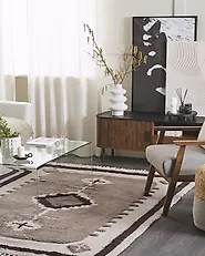 Matta GEYVE Beige 140 x 200 cm Bomull_1178749