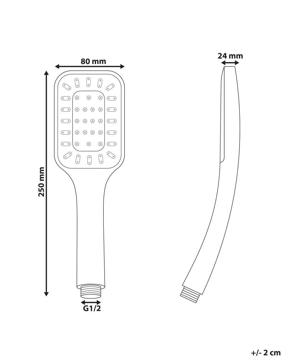 Shower Head and Hose Kit AMAJA Black_988438