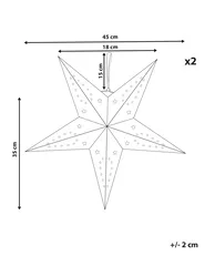 Set med 2 hängande dekorationer LED MOTTI 45 cm Stjärna Smaragdgrön_835547