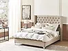 Sänky Sametti LUBBON 160 x 200 cm Beige