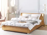 Vattensäng Läder PARIS 160 x 200 cm Guld_103555