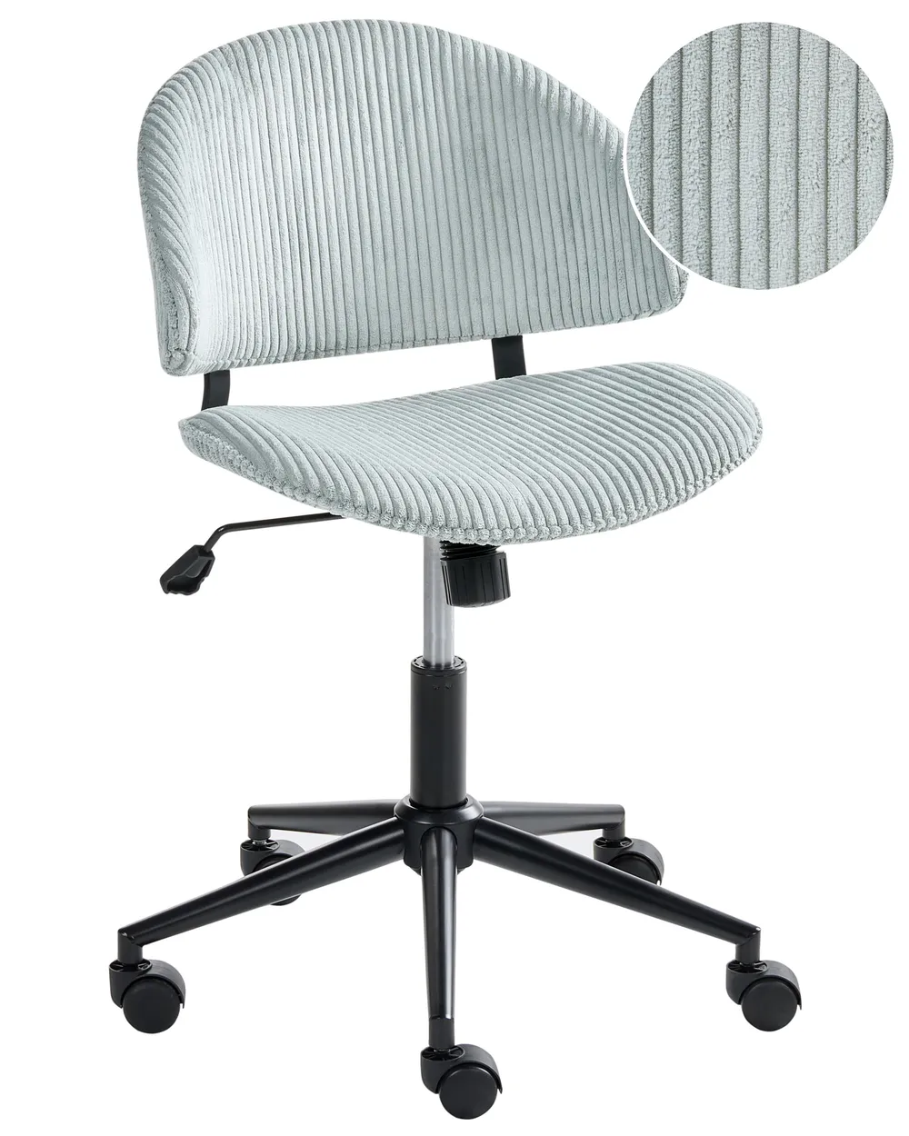 Office Chair KIANA Corduroy Light Blue
