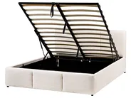 Säng med förvaring BOUSSE Bouclé Off-White 140 x 200 cm_980046