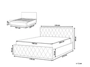 Säng med förvaring ROCHEFORT Bouclé Off-White 160 x 200 cm_993770