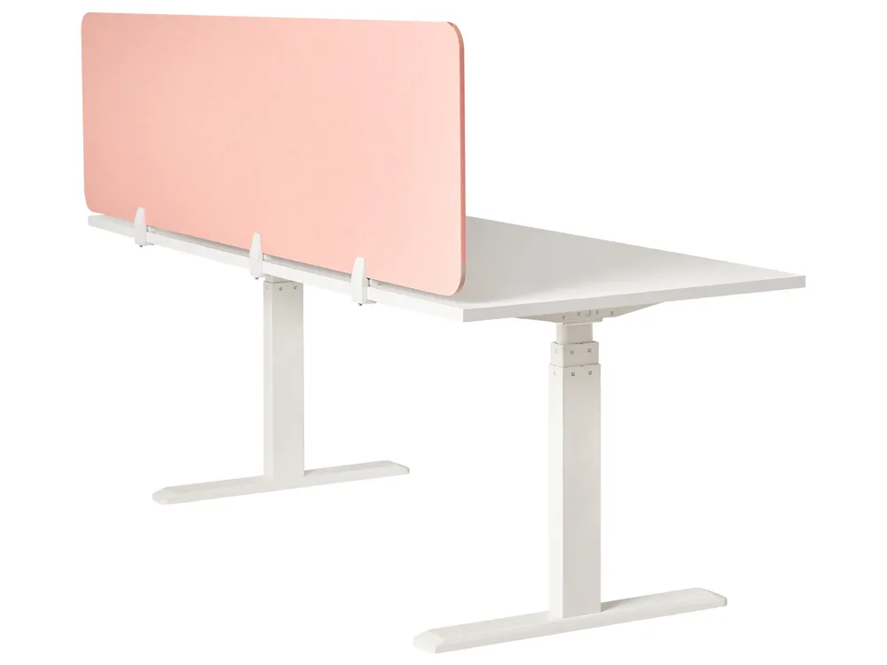 Desk Screen SPLIT 180 x 50 cm Peach Pink_1050643