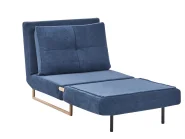 Living Room Set 6 Seater JERSLEV Fabric Blue_1013762