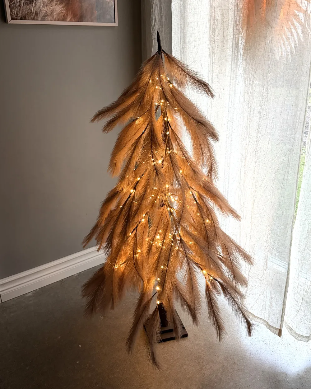 Outdoor Decoration LED BIFROST 123 cm Christmas Tree Beige_1047270
